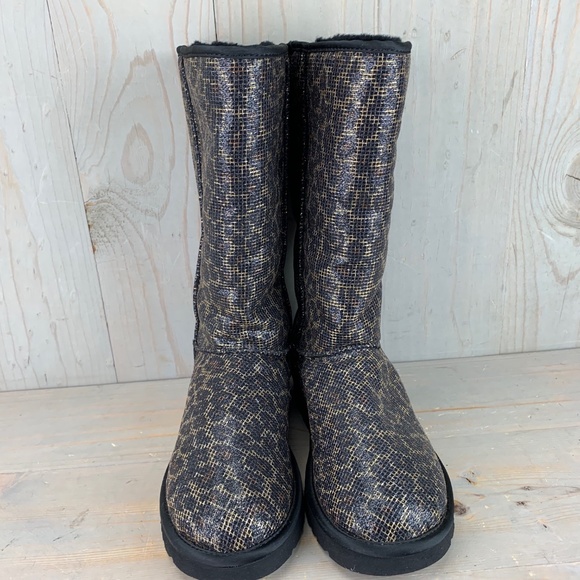UGG Shoes - SALE !! UGG CLASSIC TALL GLITTER LEAOPARD. TALL BOOTS NEW